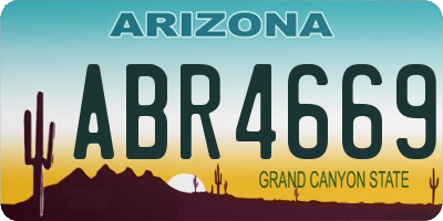 AZ license plate ABR4669