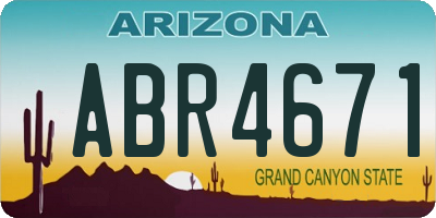 AZ license plate ABR4671