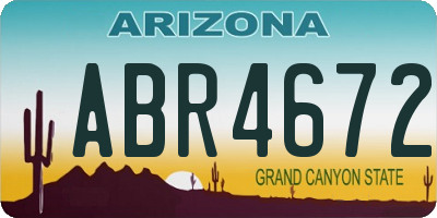AZ license plate ABR4672
