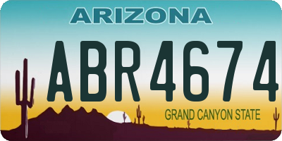 AZ license plate ABR4674