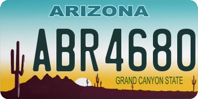 AZ license plate ABR4680