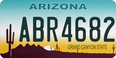 AZ license plate ABR4682