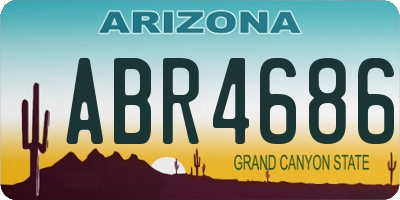 AZ license plate ABR4686