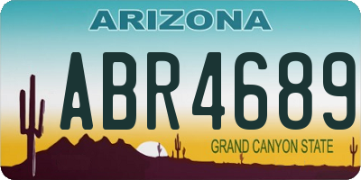 AZ license plate ABR4689