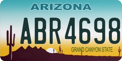 AZ license plate ABR4698