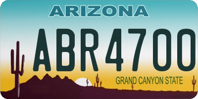 AZ license plate ABR4700