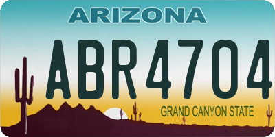 AZ license plate ABR4704