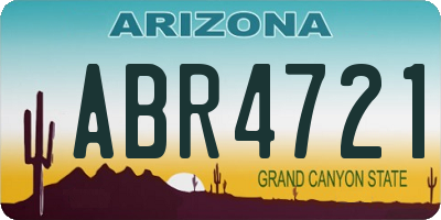 AZ license plate ABR4721