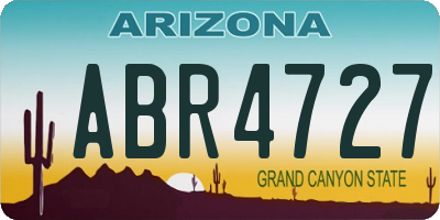 AZ license plate ABR4727