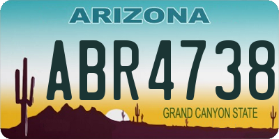 AZ license plate ABR4738