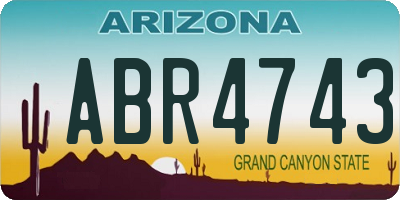 AZ license plate ABR4743