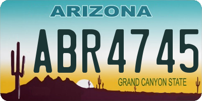 AZ license plate ABR4745