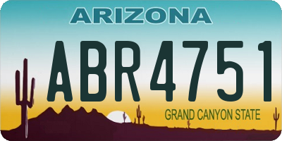 AZ license plate ABR4751
