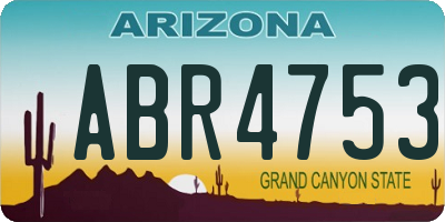 AZ license plate ABR4753