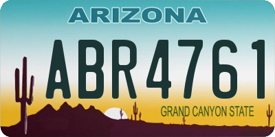 AZ license plate ABR4761