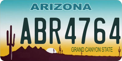 AZ license plate ABR4764