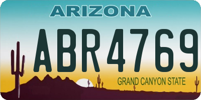 AZ license plate ABR4769