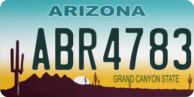 AZ license plate ABR4783