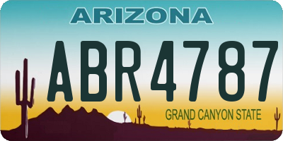 AZ license plate ABR4787