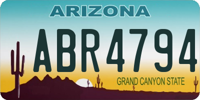 AZ license plate ABR4794