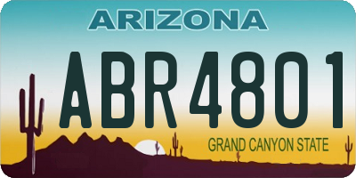 AZ license plate ABR4801