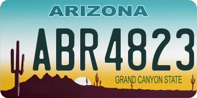 AZ license plate ABR4823