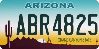 AZ license plate ABR4825