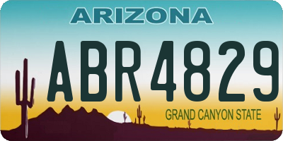 AZ license plate ABR4829
