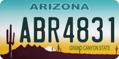 AZ license plate ABR4831