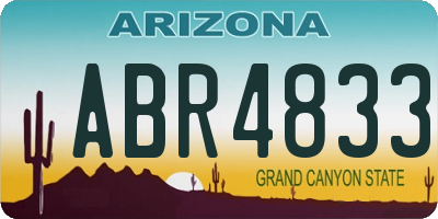 AZ license plate ABR4833