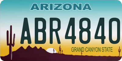 AZ license plate ABR4840