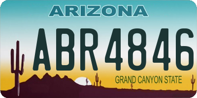 AZ license plate ABR4846