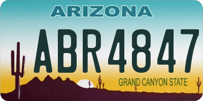 AZ license plate ABR4847