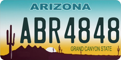 AZ license plate ABR4848