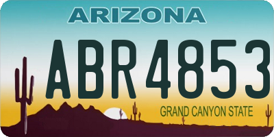 AZ license plate ABR4853