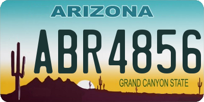 AZ license plate ABR4856