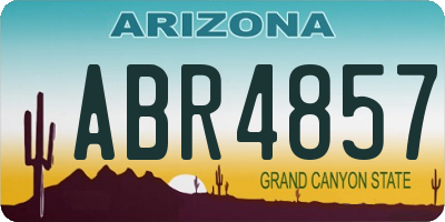 AZ license plate ABR4857