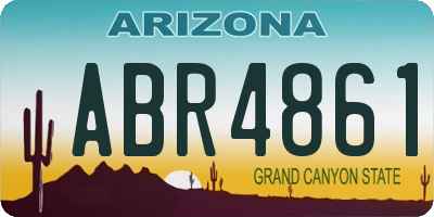 AZ license plate ABR4861