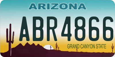 AZ license plate ABR4866