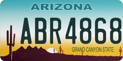 AZ license plate ABR4868