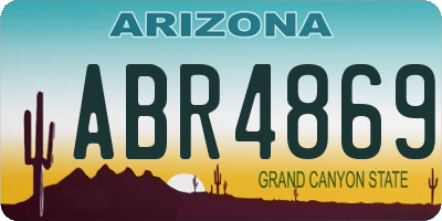 AZ license plate ABR4869