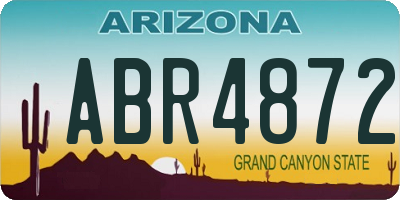 AZ license plate ABR4872