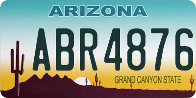 AZ license plate ABR4876