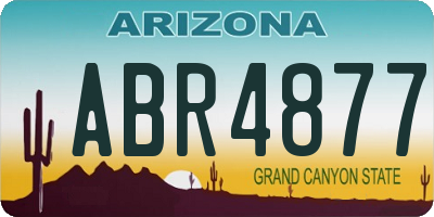 AZ license plate ABR4877