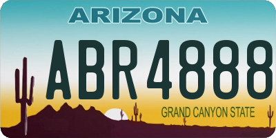 AZ license plate ABR4888