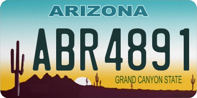 AZ license plate ABR4891