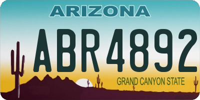 AZ license plate ABR4892