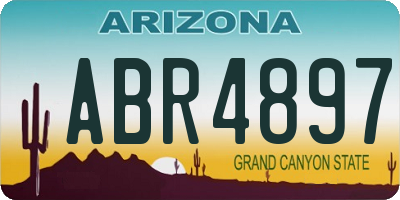 AZ license plate ABR4897