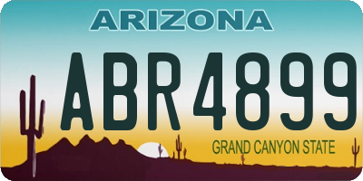 AZ license plate ABR4899