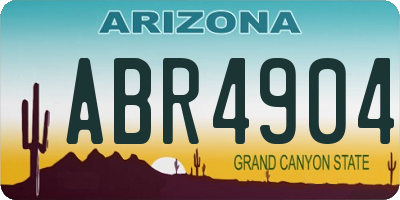 AZ license plate ABR4904